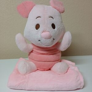 Plush Pink Piglet Plush with Blanket